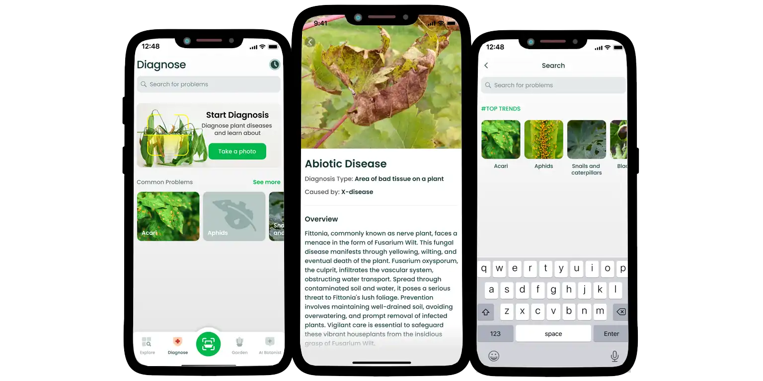 A screen from the Plant Finder app.