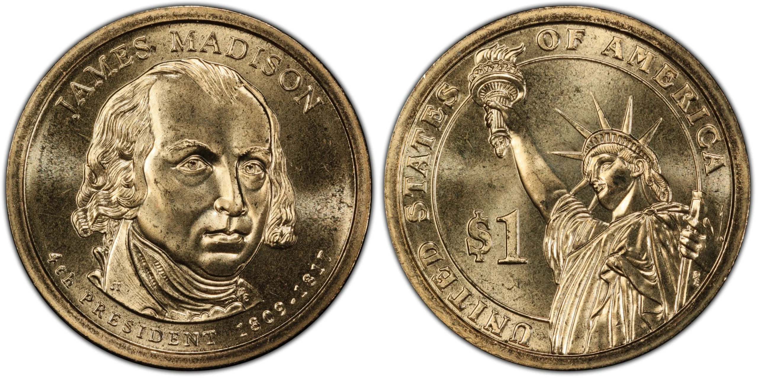  James Madison D Dollar Coin